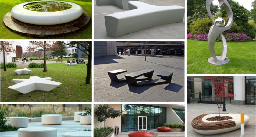 Малые архитектурные формы из бетона: инновационные решения для городской среды