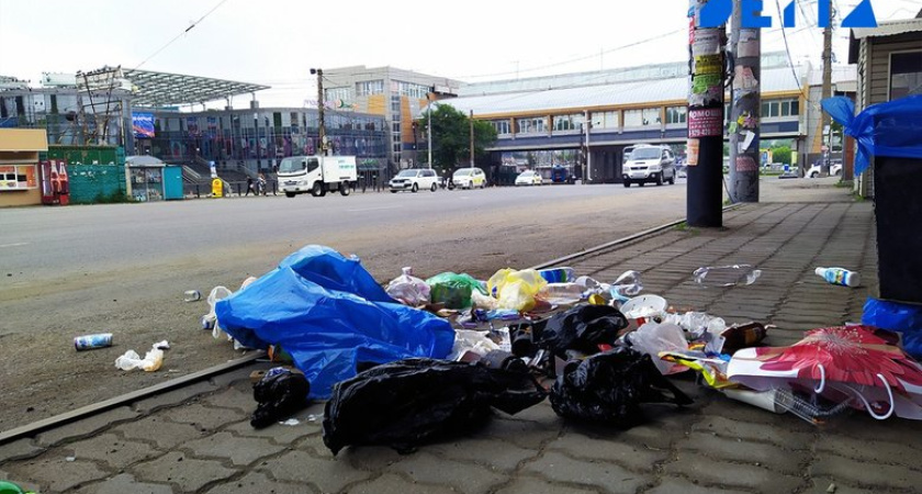 Пожар на полигоне Владивостока с 6 октября парализовал вывоз мусора: крупногабарит не принимают