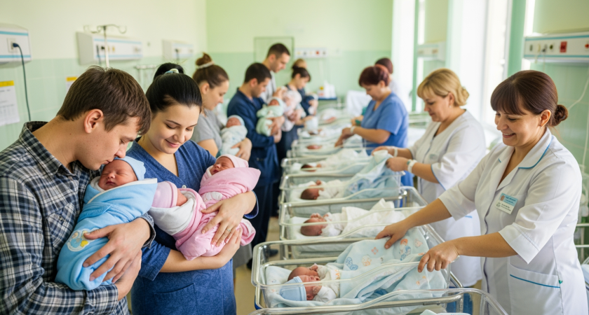 Четыре пары двойняшек за неделю: уссурийский роддом переживает невероятный бэби-бум