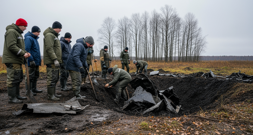 Два года поисков: в приморском болоте нашли сгоревший бомбардировщик 1941 года с экипажем