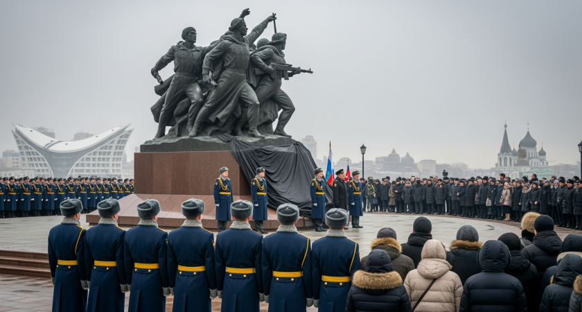 Во Владивостоке за рекордные сроки установили памятник морпехам к 320-летию флота