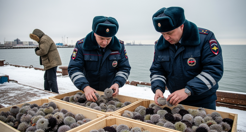 Шестеро приморцев пять лет вывозили морских ежей под видом другого товара на 107 млн