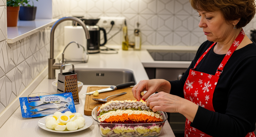 Салат из свеклы и консервов, который исчезает со стола за минуту. Готовится проще, чем кажется