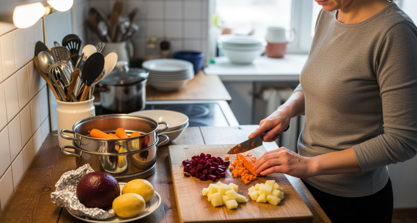Забыл о кипячении овощей для салата: шеф-повар раскрыл ресторанный секрет - готовлю теперь иначе и намного быстрее