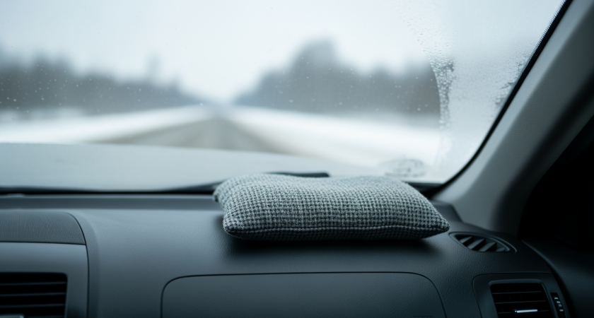 Конец запотеванию: один трюк превратит лобовое стекло в идеальное всю зиму, просто положите пакетик под сиденье