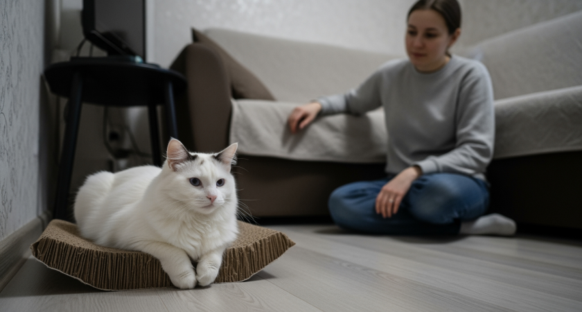 Почему стоит улыбаться, когда кошка точит когти рядом с вами