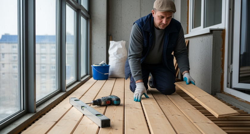 Пол на балконе за копейки: 4 бюджетных варианта, которые не отличить от дизайнерского ремонта