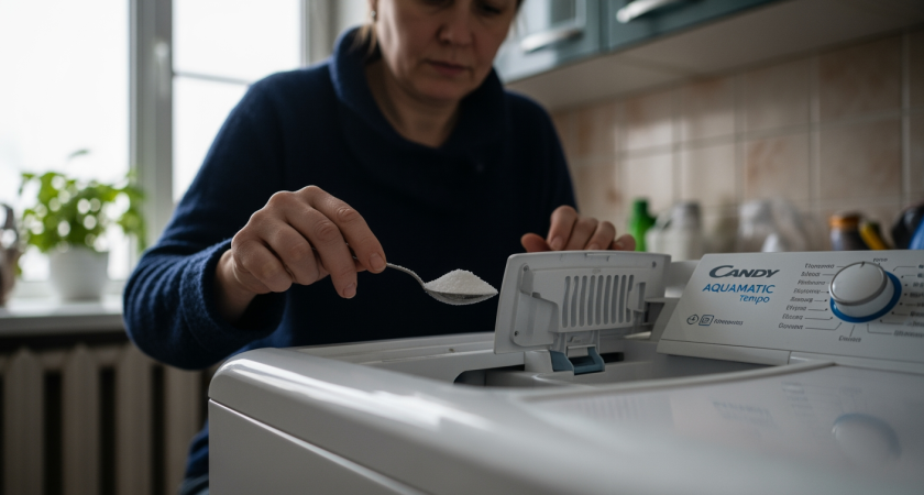 Одна столовая ложка в барабан - и стиральная машина забудет о грибке на целый год