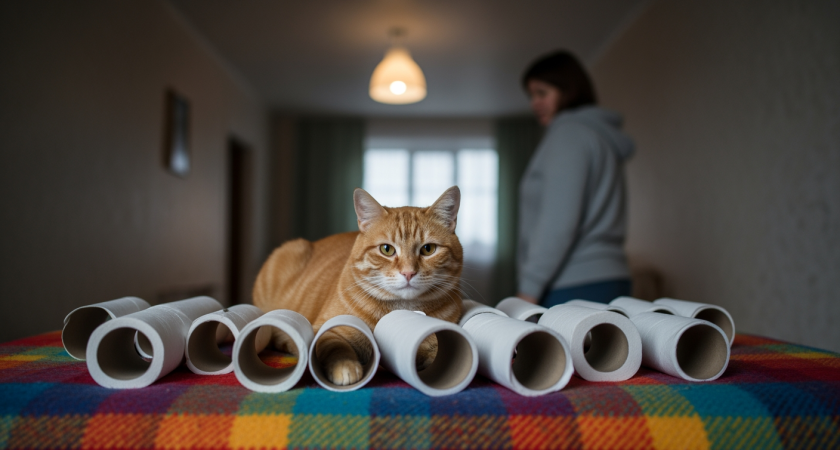 Картонные втулки из-под бумаги выбрасываю редко: нашел им применение в доме
