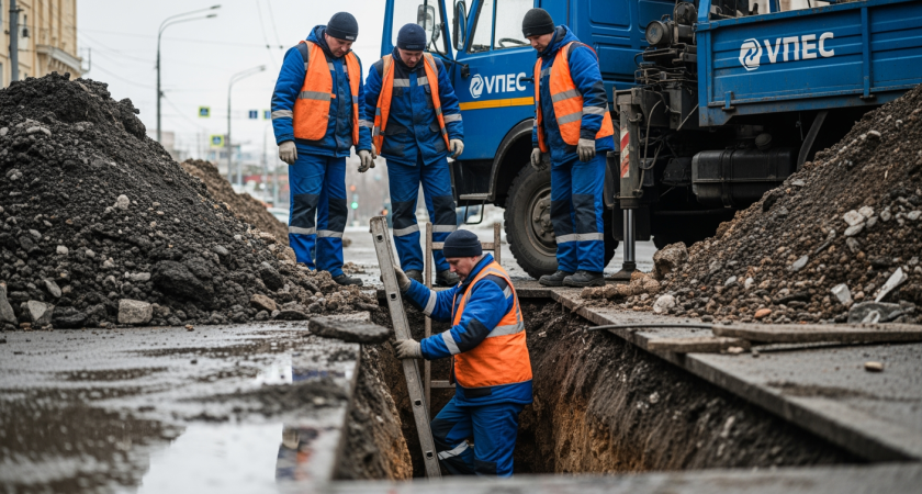 9-метровая яма и свищ: аварийные бригады спасают теплосети в Снеговой Пади