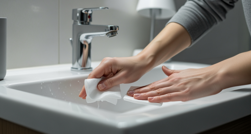 Перед отъездом на дачу размещаю в мойке целлофан с монеткой — соседи считают меня гением бытовой хитрости