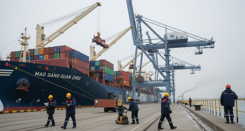 Рекорд скорости: 1134 контейнера за 19 часов — как порт «Первомайский» обработал китайский MAO GANG QUAN ZHOU