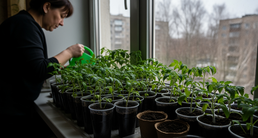 Простой секрет садоводов: всего 1 литр этого средства сделает вашу рассаду томатов и перцев сильной и приземистой с первых дней