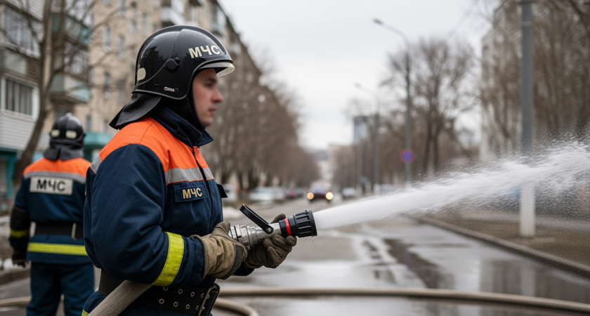 «Дом почти столетней давности в огне»: 200 кв. метров жилья охвачены пламенем на улице Грязелечебница