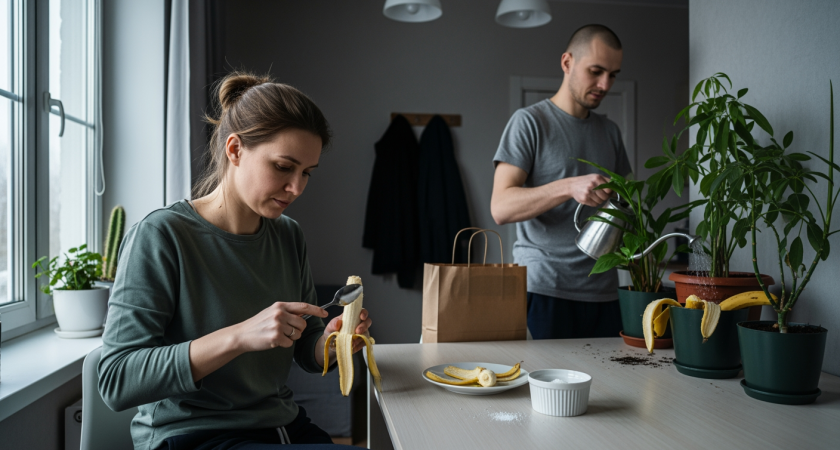 Натираю банановой кожурой обувь и посыпаю солью — соседи обзавидовались моему способу борьбы с зимней грязью