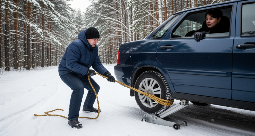 Военная хитрость для оживления машины с разряженным аккумулятором когда помощи ждать неоткуда - спасёт в безлюдной глуши