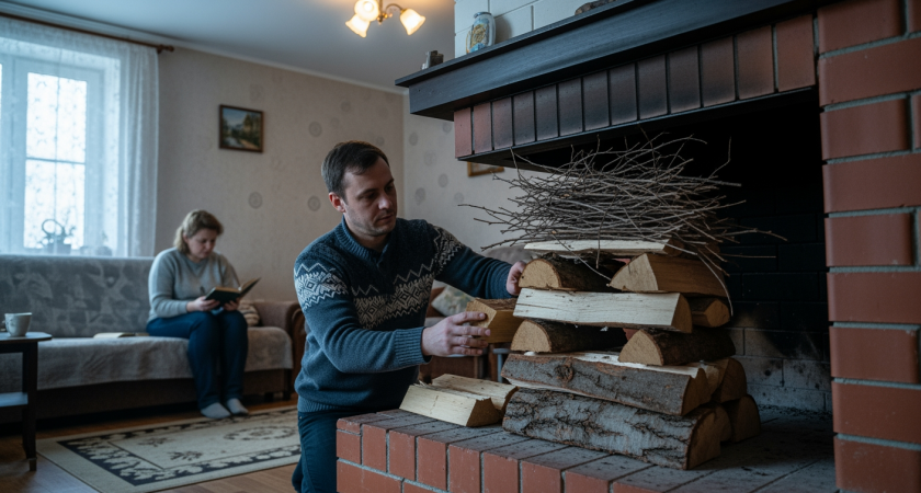 Забытый метод укладки дров от лесников экономит половину запасов на зиму и греет дом в два раза дольше