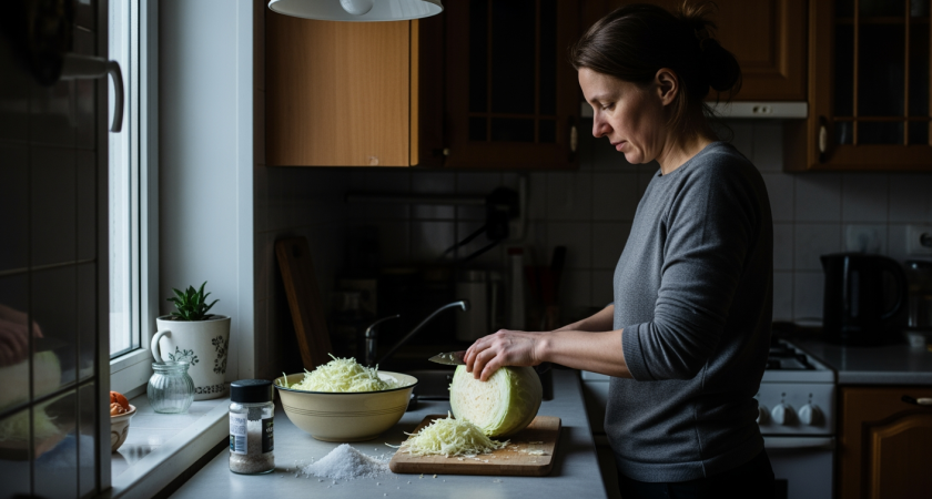 Раскрываю тайну белоснежной квашеной капусты с рынка — простой трюк, который сохраняет хруст и не дает пожелтеть