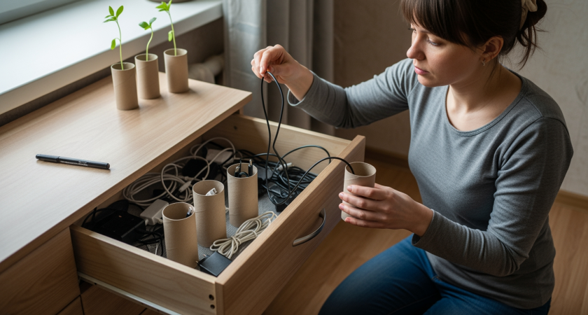 Картонные сокровища из мусорного ведра: как втулки от туалетной бумаги наводят порядок в доме и экономят ваши деньги