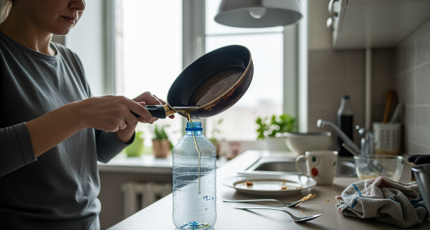 Правильная утилизация масла после жарки — простой лайфхак, который спасет вашу сантехнику и кошелек