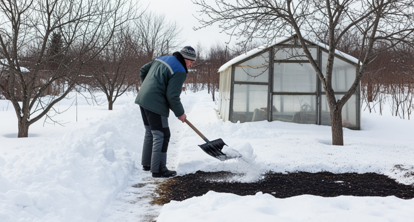 Забытый трюк наших бабушек со снегом в феврале превратит ваш огород в самый урожайный на всей улице