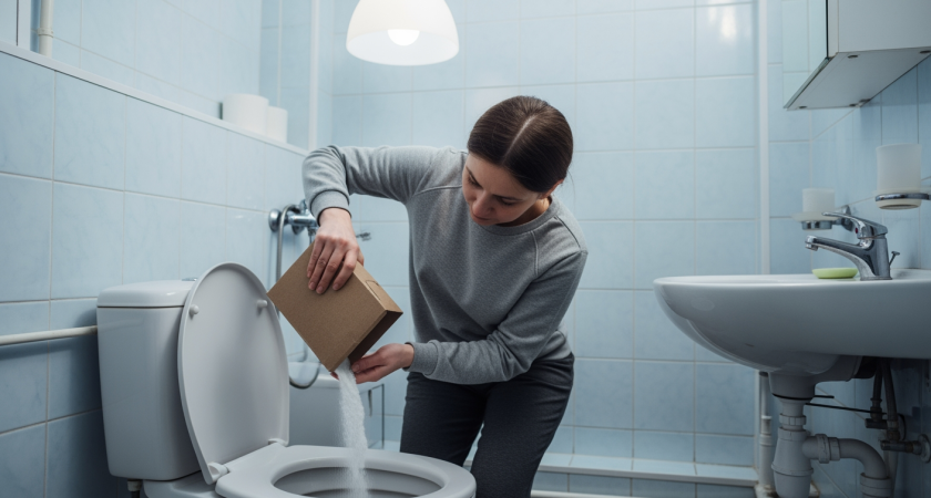 Бросила таблетку для посудомойки в унитаз и теребить ёршиком больше не приходится — метод ленивых хозяек