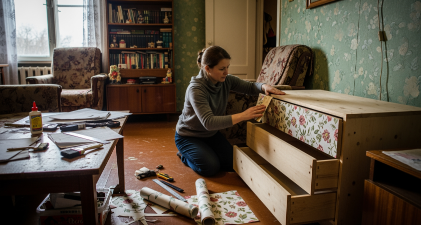 Соседка выбросила рулоны обоев после ремонта а я сделала из них стильный декор за один вечер