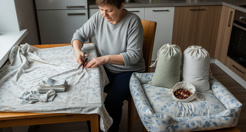 Старое постельное белье превращается в нужные домашние штуки по методу моей соседки пенсионерки