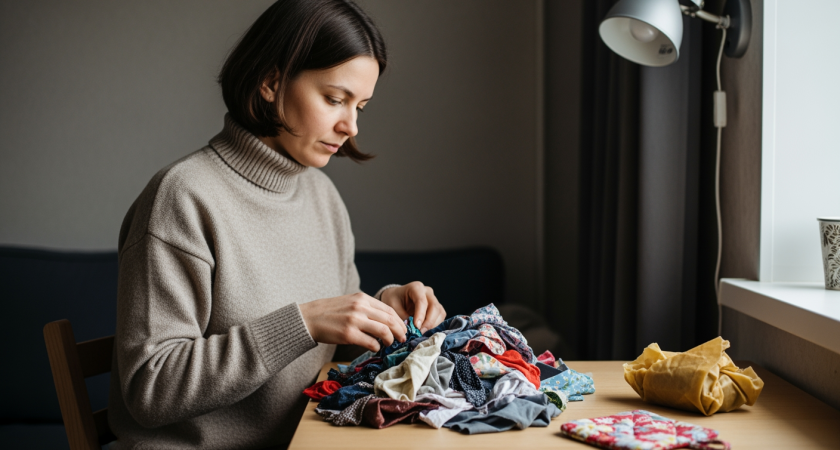 Старые лоскутки ткани превращаются в полезные вещи для дома — 6 идей которые вас вдохновят