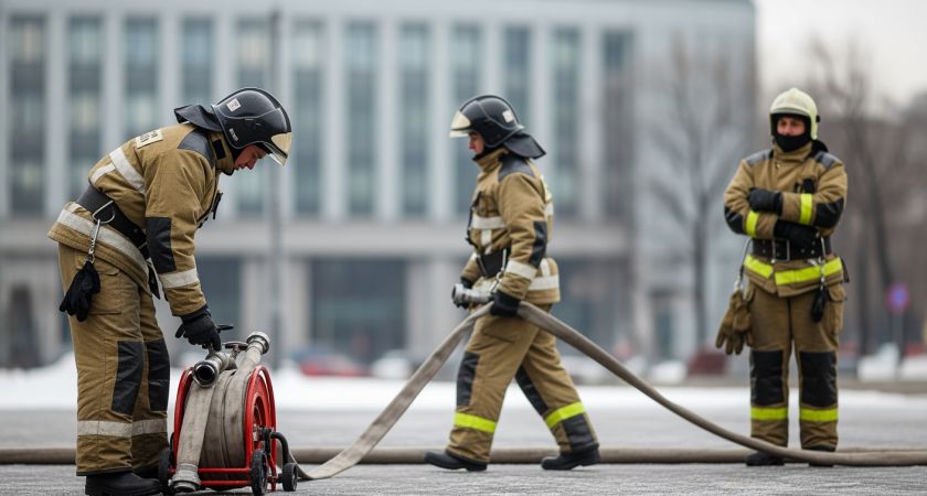 Офис продаж ЖК внезапно охватило пламя во Владивостоке