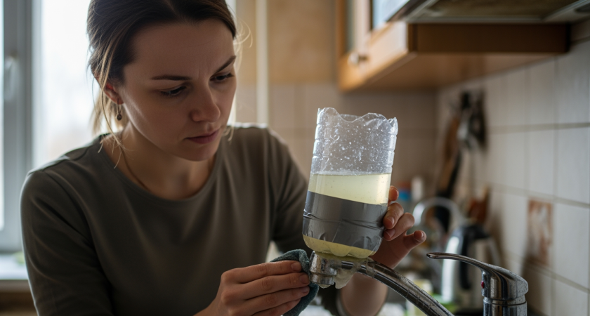 Простая пластиковая бутылка помогает избавиться от въевшейся ржавчины за считанные минуты