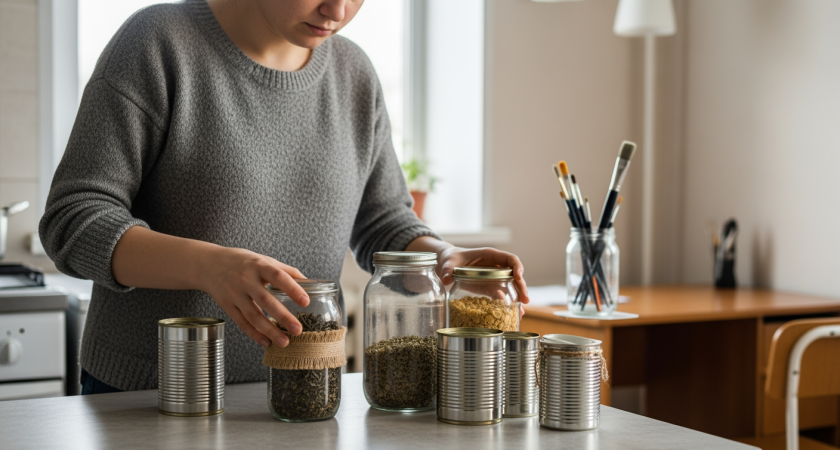 Пустые банки от кофе превращаю в полезные вещи для дома и экономлю на покупках каждый месяц