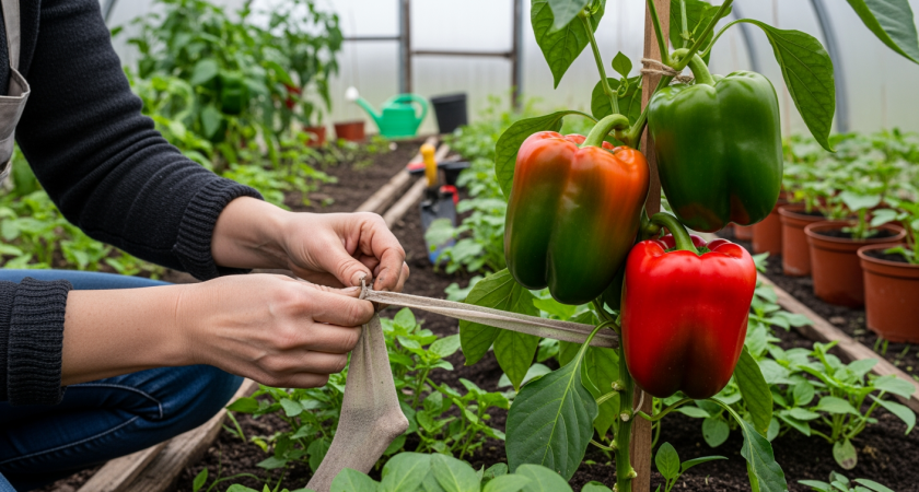Простая хитрость с капроновыми колготками увеличила мой урожай перца в разы — соседи не верят