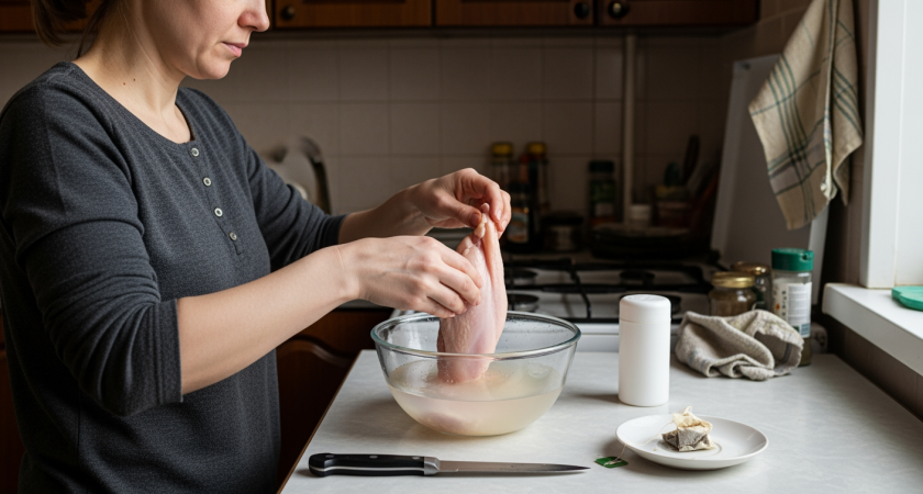 Почему опытные повара никогда не готовят курицу без этого простого трюка с солью