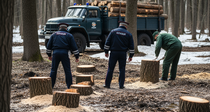 Ущерб на 6,7 млн рублей: в Приморье поймали «черных лесорубов»