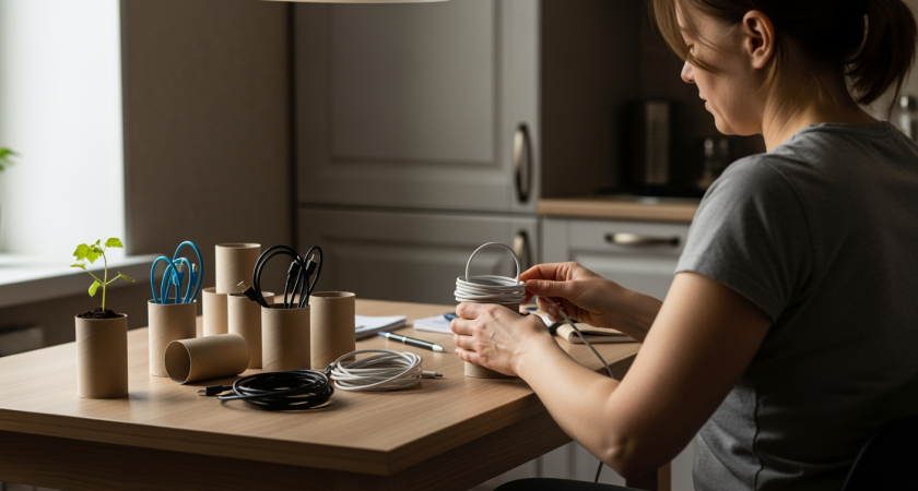 Эти картонные втулки превращают хаос в доме в идеальный порядок за копейки