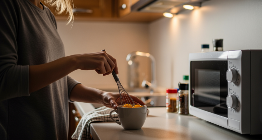 Забудьте про сковородку: показываю как за 2 минуты сделать пышный омлет прямо в кружке