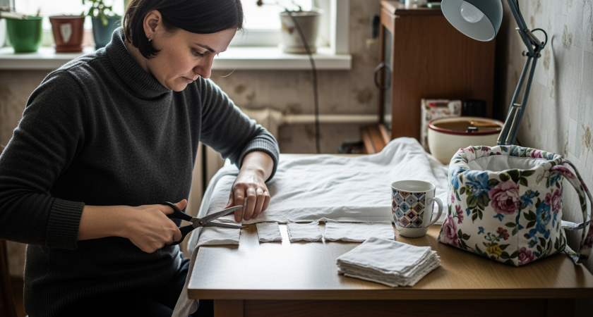 Не выбрасывайте старые простыни и пододеяльники — покажу как сделать из них нужные домашние штуки