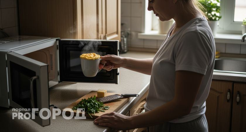 Кружка вместо сковороды: готовлю воздушный омлет в микроволновке за минуту - завтрак без возни с посудой