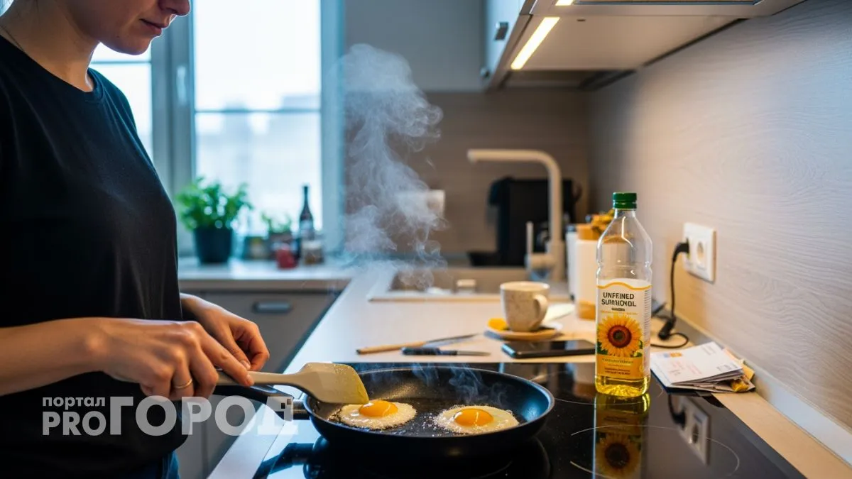 Вот что происходит с вашим организмом каждый раз когда вы жарите яйца на подсолнечном масле