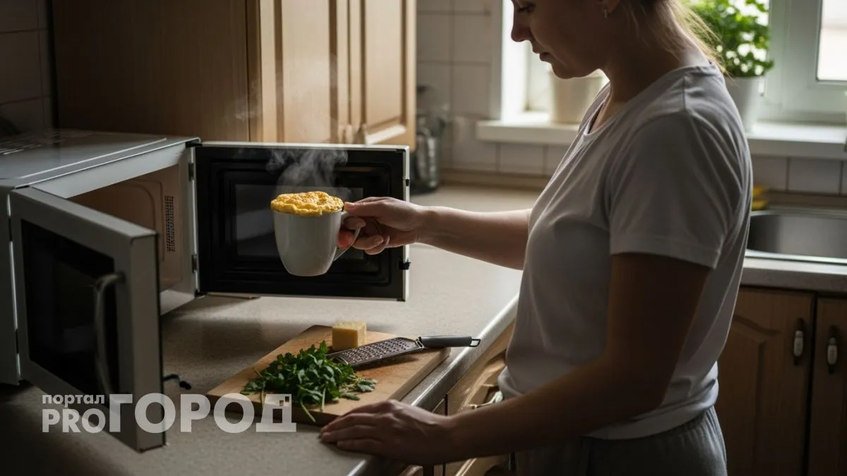 Кружка вместо сковороды: готовлю воздушный омлет в микроволновке за минуту - завтрак без возни с посудой