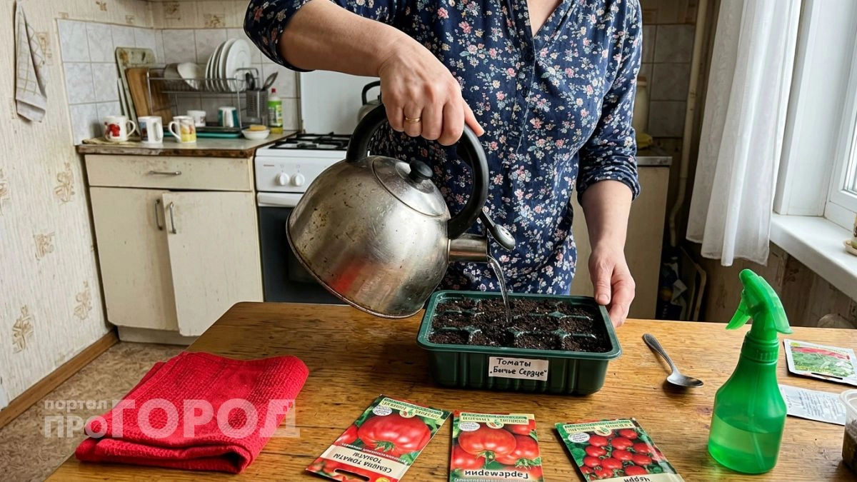 Сею томаты в мокрую тряпку и получаю ростки с толстым стеблем уже на пятый день