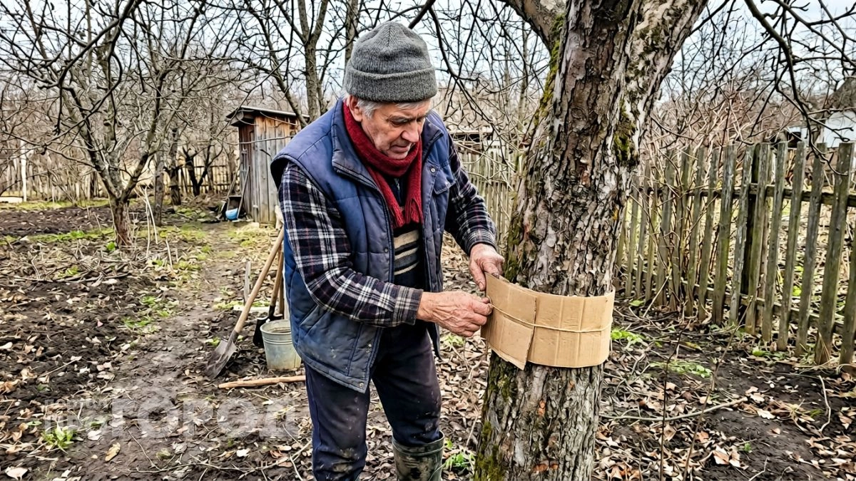 Каждый март клею на ствол яблони простую ленту — тля и муравьи не появляются до самой осени