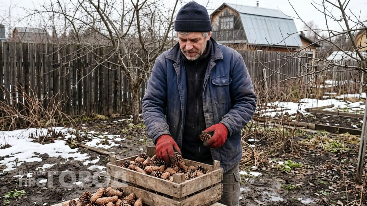 Каждую весну набираю в лесу мешок шишек — на даче они заменяют мне и мульчу и удобрения