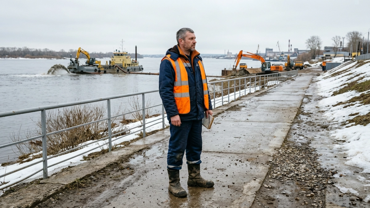 Во Владивостоке чистят реку Объяснения: 5,5 тысячи кубометров грунта за месяц