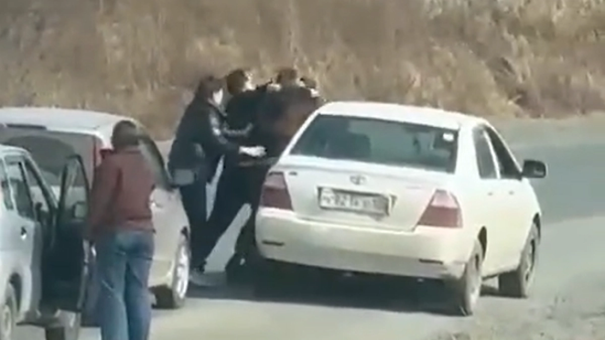 Дорожная разборка в Надеждинском округе остановила поток машин