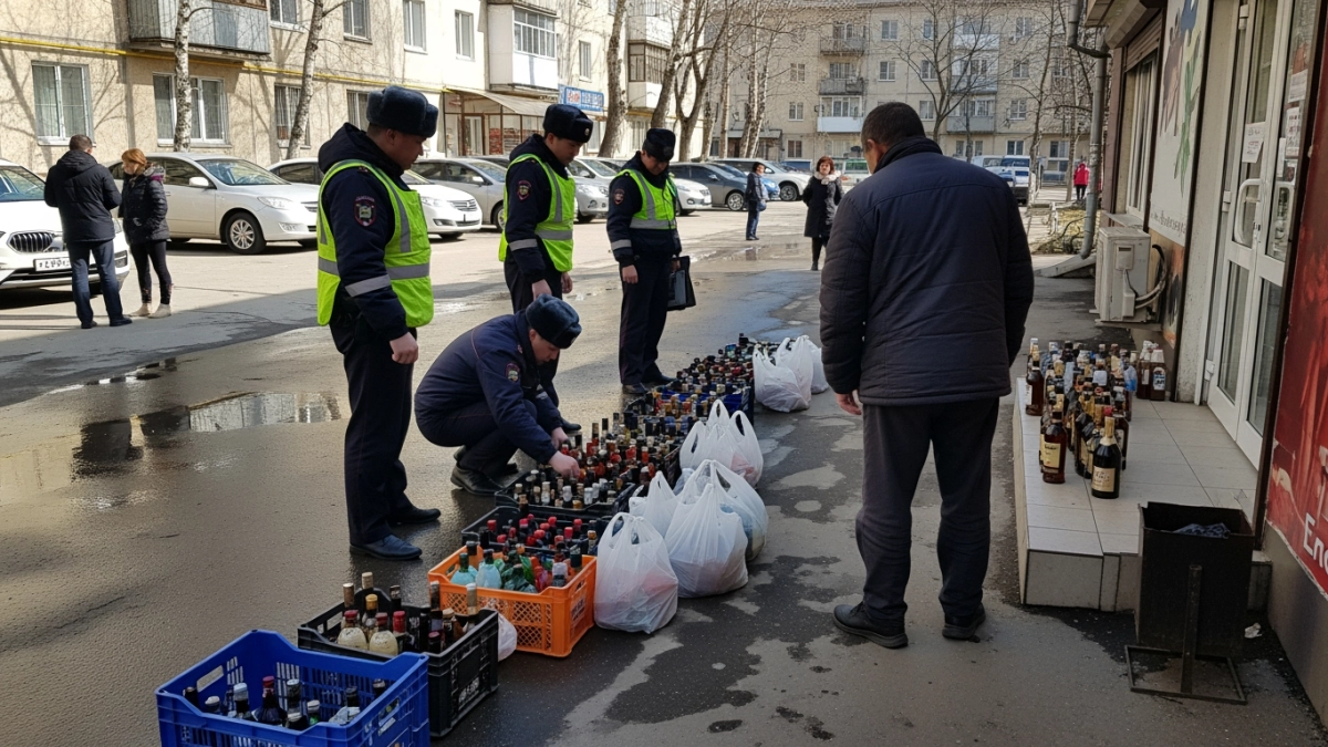 В Приморье с начала года изъяли и уничтожили 1,5 тонны контрафактного алкоголя