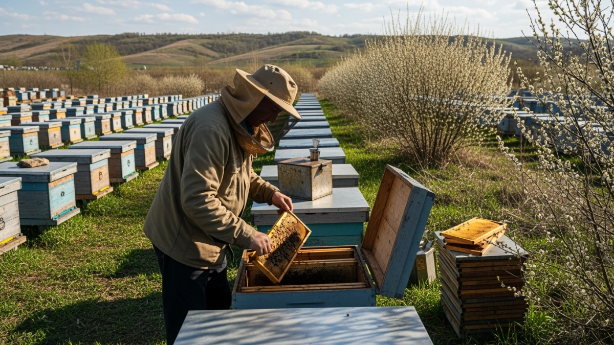 Пчёлы Приморья вышли из зимовки и уже собирают пыльцу с вербы