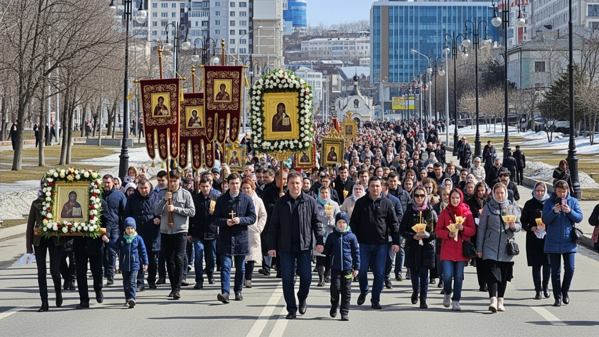 Пасхальный крестный ход пройдёт сразу в шести городах Приморья