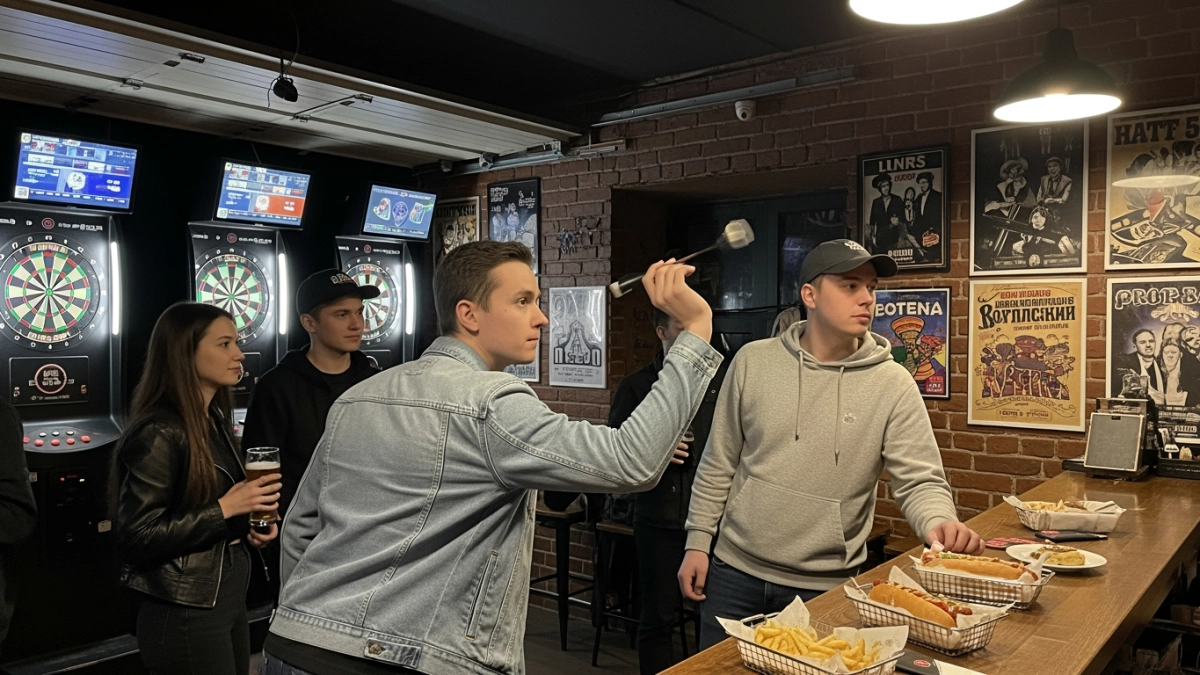 Во Владивостоке открылся бар с 11 дорожками для дартса